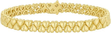 Load image into Gallery viewer, 14k Yellow Gold 7mm Sweetheart Alternating Hearts Link Bracelet, 7.25 Inch
