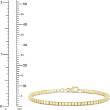 Load image into Gallery viewer, 14k Yellow Gold 2.4mm Cube Bangle Bracelet, 6.75 Inch
