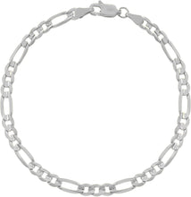 Load image into Gallery viewer, 14k White Gold 6mm Solid Figaro Chain Bracelet
