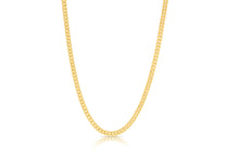 Load image into Gallery viewer, 10k Yellow Gold 4.2mm Lite Franco Chain Link Necklace
