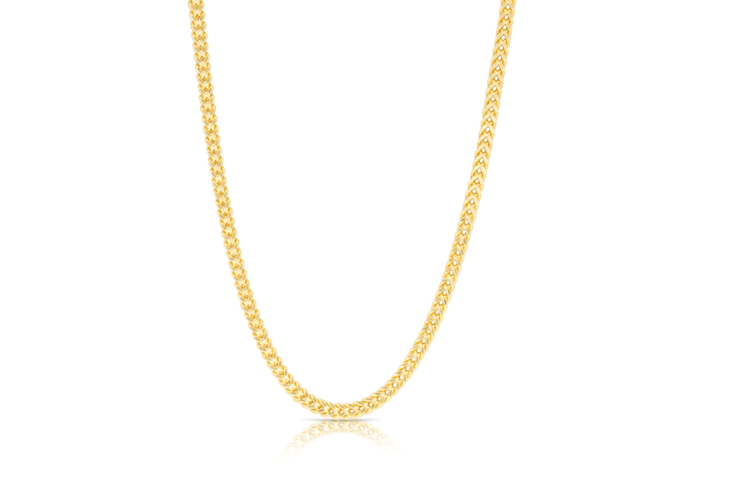 10k Yellow Gold 4.2mm Lite Franco Chain Link Necklace
