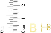 Load image into Gallery viewer, 14k Yellow Gold 6.5mm High Polish Initial-B Stud Earrings
