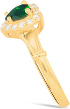 Load image into Gallery viewer, 10k Yellow Gold 9mm Birthstone Gemstone Heart CZ Ring, Size 4-10
