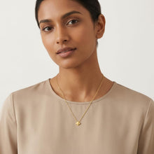 Load image into Gallery viewer, Floreo 14K Yellow Gold 7.5mm Puffed Mini Clover Charm Pendant Necklace
