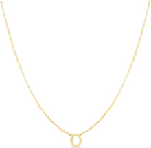 Load image into Gallery viewer, 14k Yellow Gold 0.2&quot; Mini Alphabet Letter A - Z Initial Charm Pendant with Extendable Adjustable Chain Necklace
