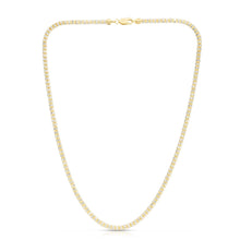 Load image into Gallery viewer, 10k Yellow Gold and White Gold 3.3mm Two-Tone Ice Chain Necklace
