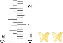 Load image into Gallery viewer, 14k Yellow Gold 6mm High Polished Butterfly Stud Earrings
