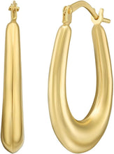Load image into Gallery viewer, 14k Yellow Gold 20mm x 16mm Graduated Oval Hoop Earrings
