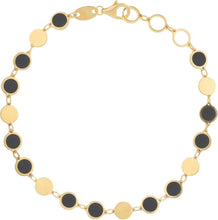 Load image into Gallery viewer, 14k Yellow Gold 5mm Gemstone Mirror Link Bracelet
