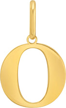 Load image into Gallery viewer, 14k Yellow Gold 0.9&quot; Alphabet Letter A - Z Initial Charm Pendant with optional Extendable Adjustable Chain Necklace

