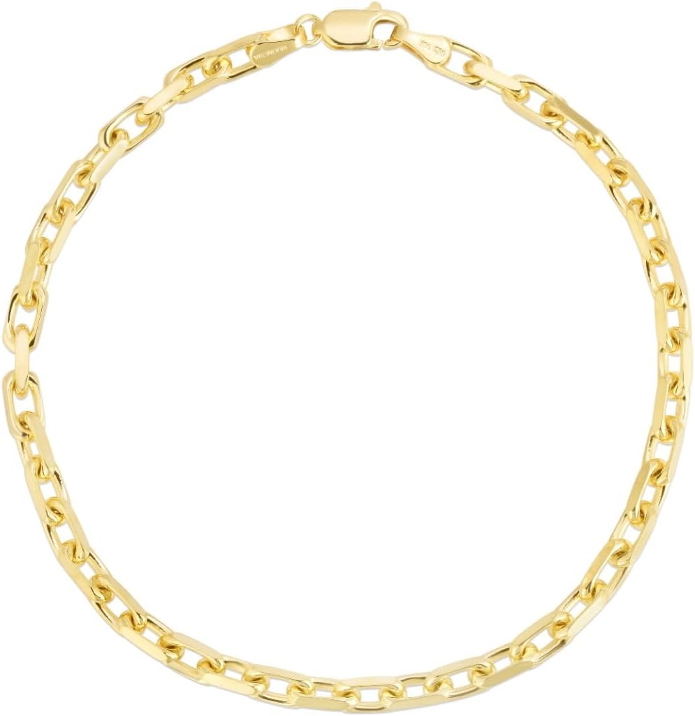 10k Yellow Gold 3.6mm French Cable Link Bracelet, 8.25 Inch