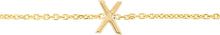 Load image into Gallery viewer, 14k Yellow Gold 0.2&quot; Mini Alphabet Letter A - Z Initial Charm Pendant with Extendable Adjustable Chain Bracelet
