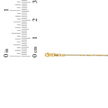 Load image into Gallery viewer, 14k Yellow Gold or Rose Gold and White Gold 1.5mm Twisted Crisscross Sparkle Chain Necklace
