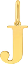 Load image into Gallery viewer, 14k Yellow Gold 0.9&quot; Alphabet Letter A - Z Initial Charm Pendant with optional Extendable Adjustable Chain Necklace
