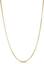 Load image into Gallery viewer, 10k Yellow Gold 0.5mm Solid Box Chain Link Necklace

