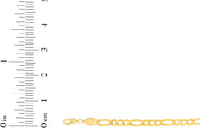 Load image into Gallery viewer, 14k Yellow Gold or White Gold 3mm Solid Figaro Chain Necklace
