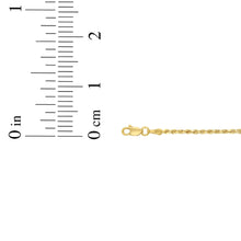 Load image into Gallery viewer, 10k Yellow Gold 2mm Hollow Rope Chain Bracelet or Anklet
