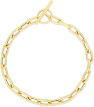 Load image into Gallery viewer, 14k Yellow Gold 5mm Paperclip Toggle Link Bracelet, 7.5 Inch
