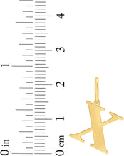 Load image into Gallery viewer, 14k Yellow Gold 0.9&quot; Alphabet Letter A - Z Initial Charm Pendant with optional Extendable Adjustable Chain Necklace
