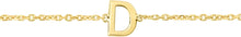 Load image into Gallery viewer, 14k Yellow Gold 0.2&quot; Mini Alphabet Letter A - Z Initial Charm Pendant with Extendable Adjustable Chain Bracelet
