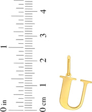 Load image into Gallery viewer, 14k Yellow Gold 0.9&quot; Alphabet Letter A - Z Initial Charm Pendant with optional Extendable Adjustable Chain Necklace
