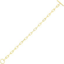 Load image into Gallery viewer, 14k Yellow Gold Toggle Lock 5mm Paperclip Link Bracelet, 7.5 Inch
