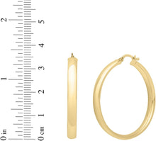 Load image into Gallery viewer, 14k Yellow Gold Small High Polish Round Wedding Band Hoop Earrings - view 8
