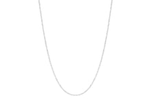 Load image into Gallery viewer, 14k Yellow Gold or White Gold 1.5mm Twisted Crisscross Sparkle Chain Necklace
