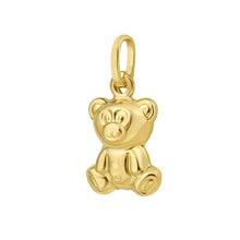 Load image into Gallery viewer, 14k Yellow Gold 21.7mm Polished Fancy Teddy Bear with Optional Chain Pendant Charm

