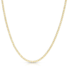Load image into Gallery viewer, 10k Yellow Gold and White Gold 3.3mm Two-Tone Ice Chain Necklace
