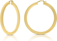 Load image into Gallery viewer, 10k Yellow Gold 25mm x 5mm High Polish Round Tube Hoop Earrings
