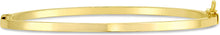 Load image into Gallery viewer, Italian 14k Yellow Gold 2.5mm Stackable Flat Bangle Bracelet, 7.5 Inch
