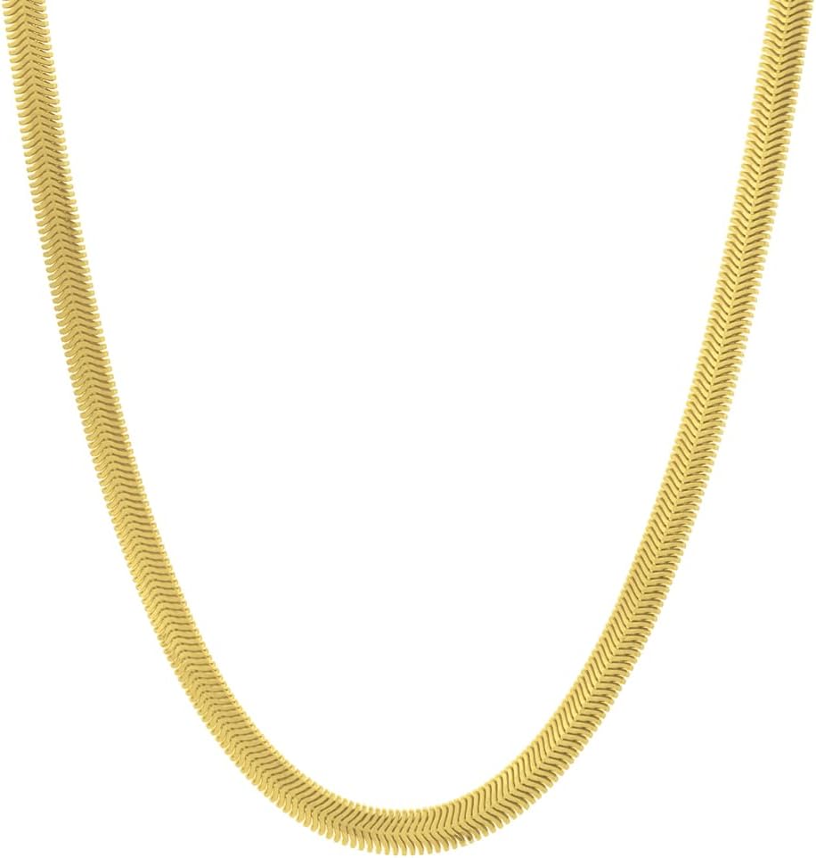 14k Yellow Gold 6.5mm Lite Oval Snake Chain Necklace