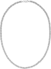 Load image into Gallery viewer, 925 Sterling Silver 4.2mm Square Byzantine Chain Necklace, 22"� or 24 Inch
