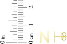 Load image into Gallery viewer, 14k Yellow Gold 6.5mm High Polish Initial-N Stud Earrings
