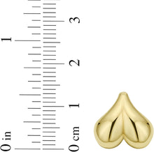 Load image into Gallery viewer, 14k Yellow Gold 13.4mm x 14.5mm Puffed Bubble Heart Stud Earrings
