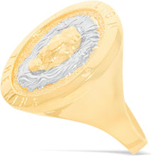 Load image into Gallery viewer, 10k Yellow Gold 24mm Lion The King Medallion Men&#39;s Ring, Sizes 5-13
