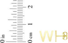 Load image into Gallery viewer, 14k Yellow Gold 6.5mm High Polish Initial-W Stud Earrings
