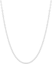 Load image into Gallery viewer, 18k Yellow Gold, White Gold, or Rose Gold .8mm Diamond Cut Cable Chain Necklace
