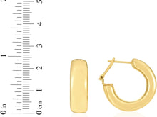 Load image into Gallery viewer, 14k Yellow Gold Polished Large C-Hoop with Omega Clasp Earrings - view 3

