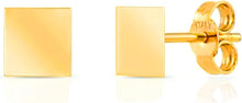 Load image into Gallery viewer, 14k Yellow Gold 4.9mm Polished Square Stud Earrings
