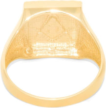 Load image into Gallery viewer, 10k Yellow Gold 14mm Square Free Mason Signet Men&#39;s Ring, Sizes 5 - 13
