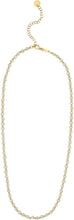 Load image into Gallery viewer, 14k Yellow Gold 3mm Alternating Polished Bead &amp; Pearl Link Chain 16-18 Inch Necklace &amp; 7-8 Inch Bracelet Set
