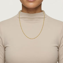 Load image into Gallery viewer, Italian 14k Yellow Gold or White Gold 4mm Disco DC Bead Chain Necklace
