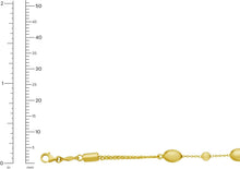 Load image into Gallery viewer, 14k Yellow Gold 10mm Pebble Bead Link Bracelet or Anklet, Adjustable 7" - 10 Inch
