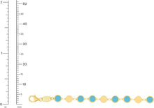 Load image into Gallery viewer, 14k Yellow Gold 5mm Gemstone Mirror Link Bracelet
