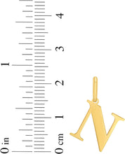 Load image into Gallery viewer, 14k Yellow Gold 0.9&quot; Alphabet Letter A - Z Initial Charm Pendant with optional Extendable Adjustable Chain Necklace
