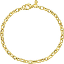 Load image into Gallery viewer, 14k Yellow Gold 3.3mm Cable Charm Link Bracelet, 7 Inch

