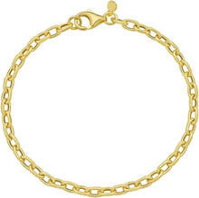 Load image into Gallery viewer, 14k Yellow Gold 3.3mm Cable Charm Link Bracelet, 7 Inch
