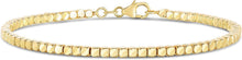 Load image into Gallery viewer, 14k Yellow Gold 2.4mm Cube Bangle Bracelet, 6.75 Inch
